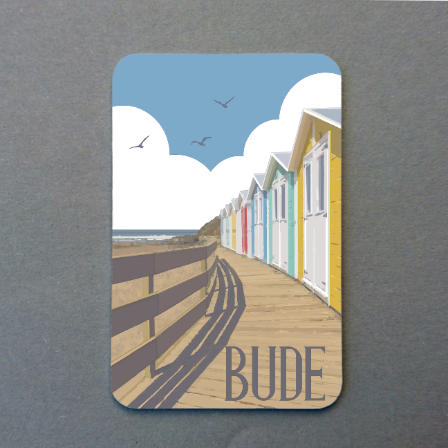 Bude beach hut magnet